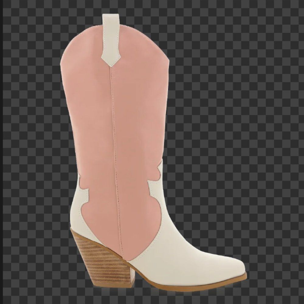 Billini Pink & White Western Claudette Boot size 9 - Picture 2 of 8